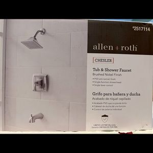 Brushed Nickel Tub and Shower Set 🛀